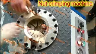 Машина для обжима гаек; Демонстрация обжатия гаек